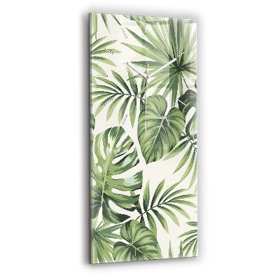 Modern vertical wall clock Tropical pattern