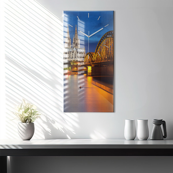 Modern vertical wall clock Bridge in Germany