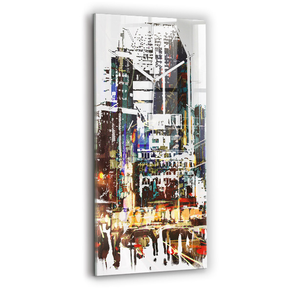 Modern vertical wall clock New York City