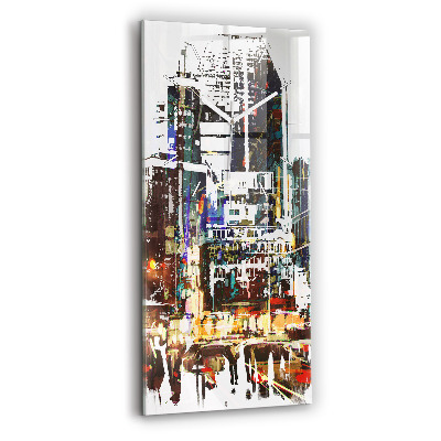 Modern vertical wall clock New York City