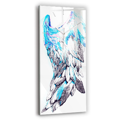 Modern vertical wall clock Imitation of bird wings