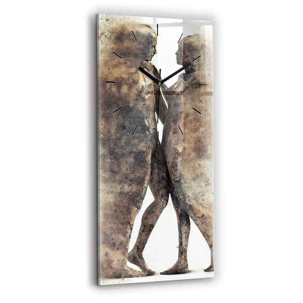 Modern vertical wall clock Abstract people sand