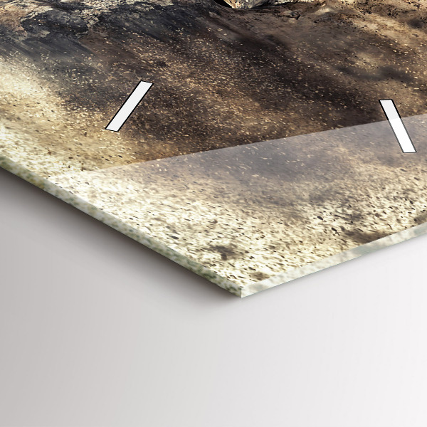 Modern vertical wall clock Abstract people sand