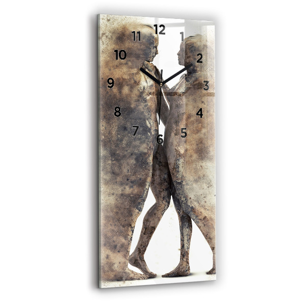 Modern vertical wall clock Abstract people sand