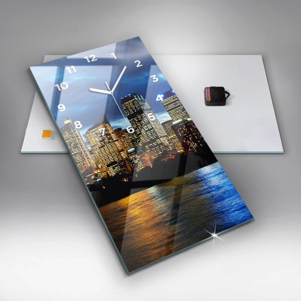 Modern vertical wall clock Sydney In The Evening