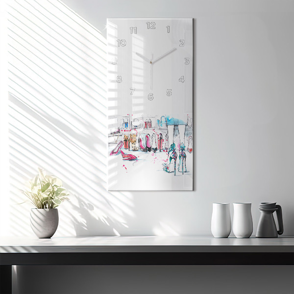 Modern vertical wall clock The element of femininity