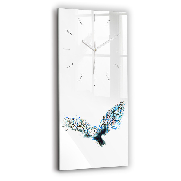 Modern vertical wall clock Freedom and nature of birds