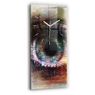 Modern vertical wall clock Street Art Eye