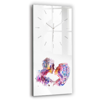 Modern vertical wall clock Two Bodies One Soul