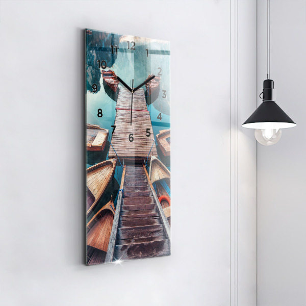 Modern vertical wall clock Pier and Lake