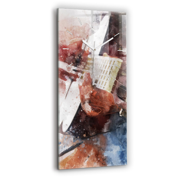 Modern vertical wall clock Guitar Visualization