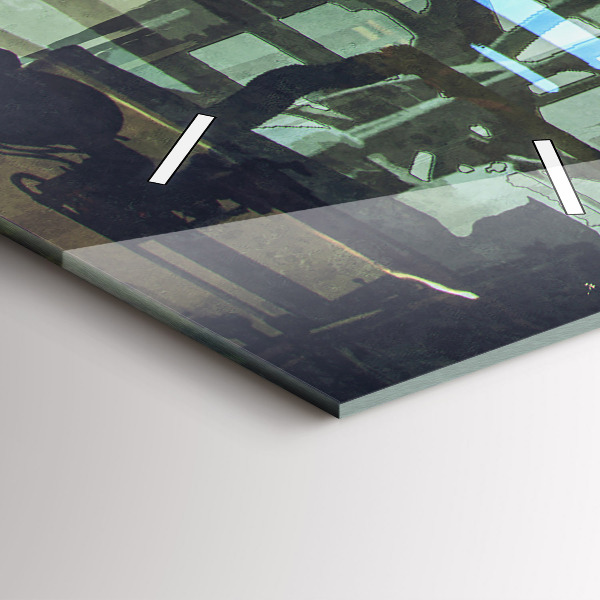 Modern vertical wall clock Cyberpunk