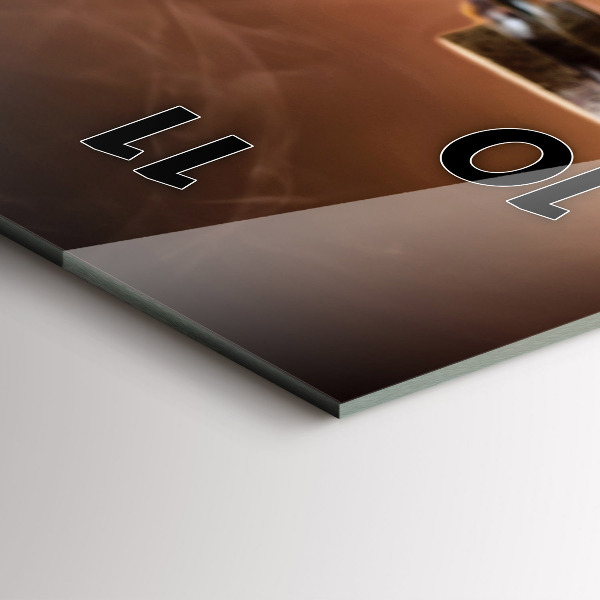 Modern vertical wall clock The Culinary Heart of Italy