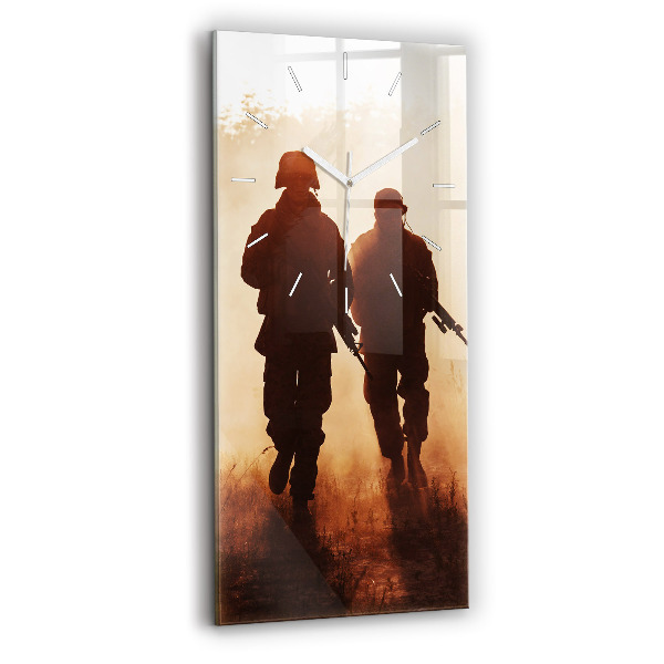 Modern vertical wall clock United States Marines