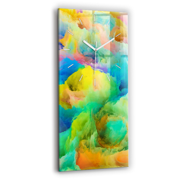 Modern vertical wall clock Fractal Texture