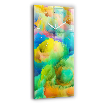 Modern vertical wall clock Fractal Texture