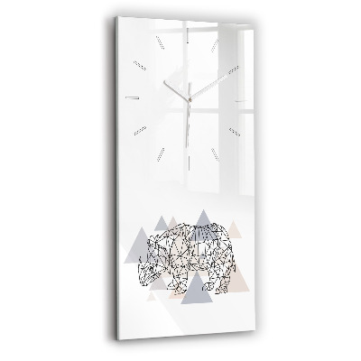 Modern vertical wall clock Geometric Pattern