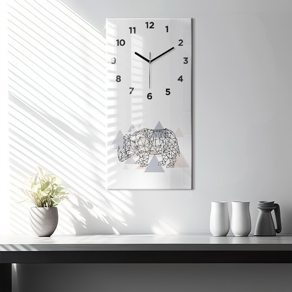 Modern vertical wall clock Geometric Pattern