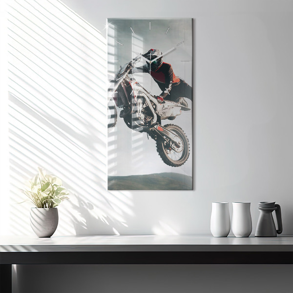 Modern vertical wall clock Motor Style Adrenaline