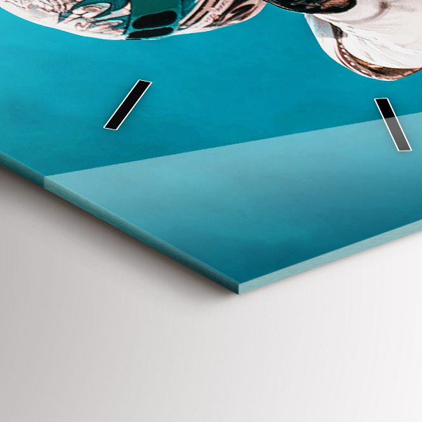 Modern vertical wall clock Stuntman and adrenaline