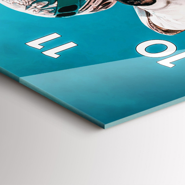 Modern vertical wall clock Stuntman and adrenaline