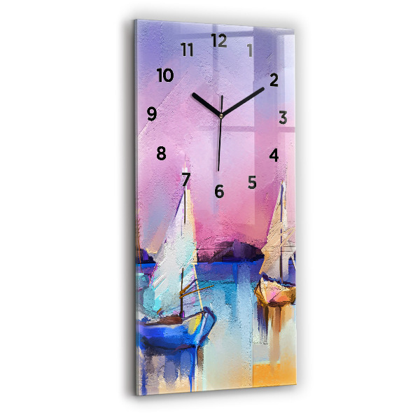Modern vertical wall clock Seascape