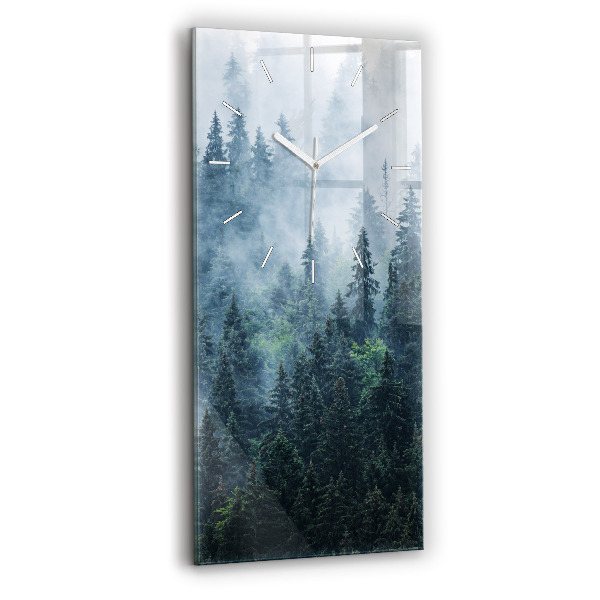 Modern vertical wall clock Misty Mountain Landscape