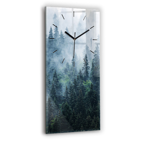 Modern vertical wall clock Misty Mountain Landscape