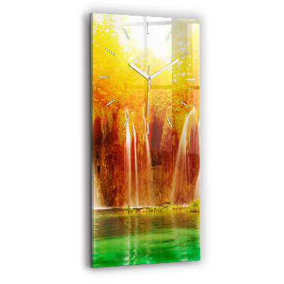 Modern vertical wall clock View of the waterfall