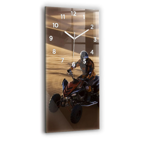 Modern vertical wall clock Quad in the desert