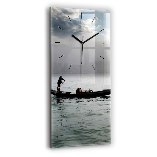 Modern vertical wall clock Gondola in Venice
