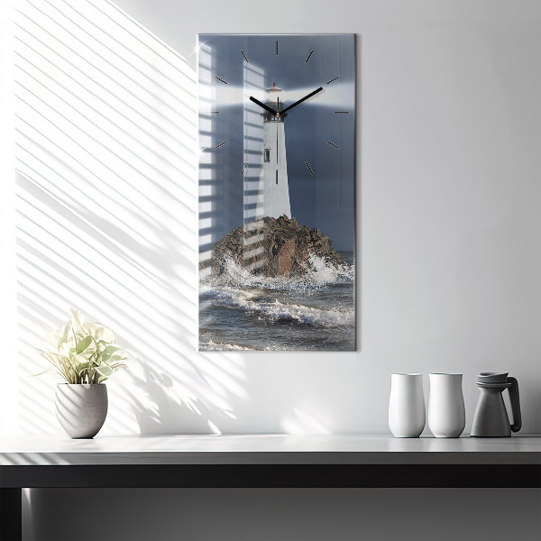 Modern vertical wall clock Lighthouse