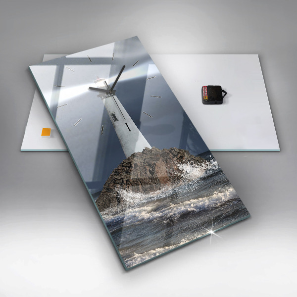 Modern vertical wall clock Lighthouse