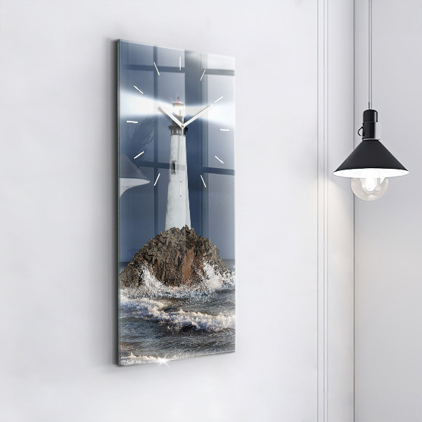 Modern vertical wall clock Lighthouse