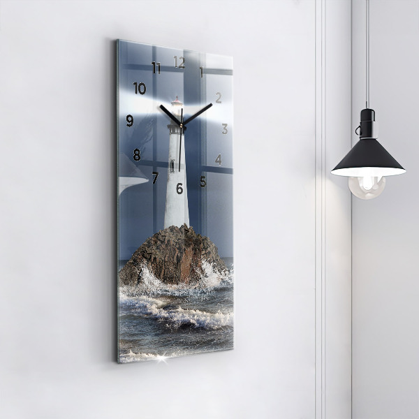 Modern vertical wall clock Lighthouse