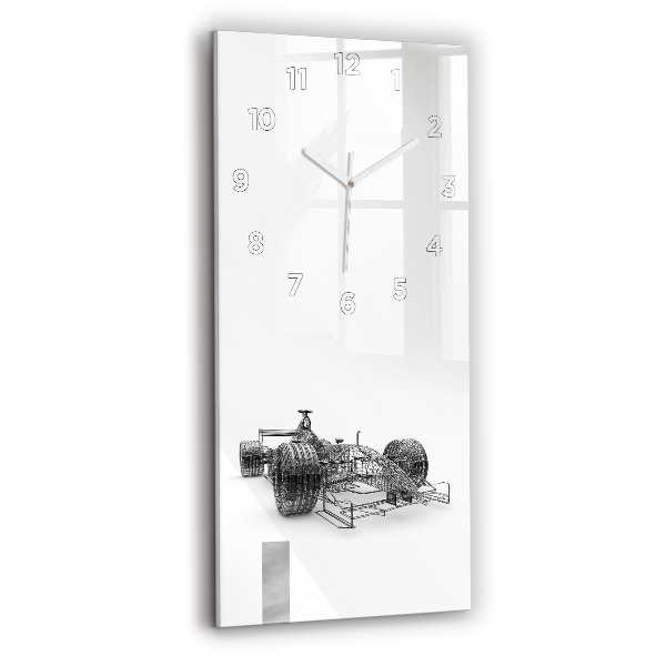 Modern vertical wall clock F1 car design
