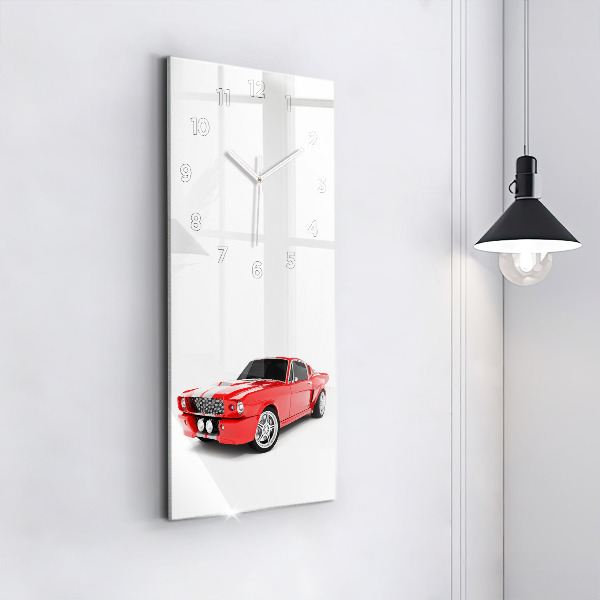 Modern vertical wall clock Sports car