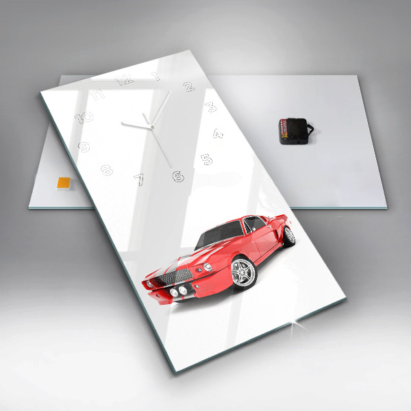 Modern vertical wall clock Sports car