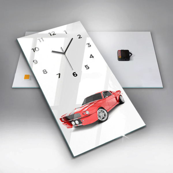 Modern vertical wall clock Sports car