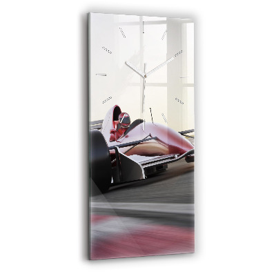 Modern vertical wall clock Sports racing car