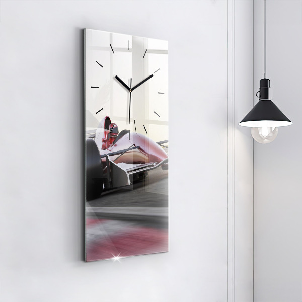 Modern vertical wall clock Sports racing car