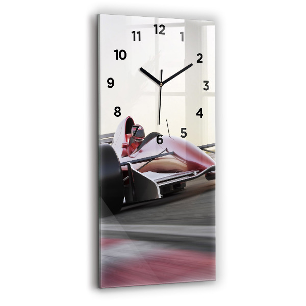 Modern vertical wall clock Sports racing car