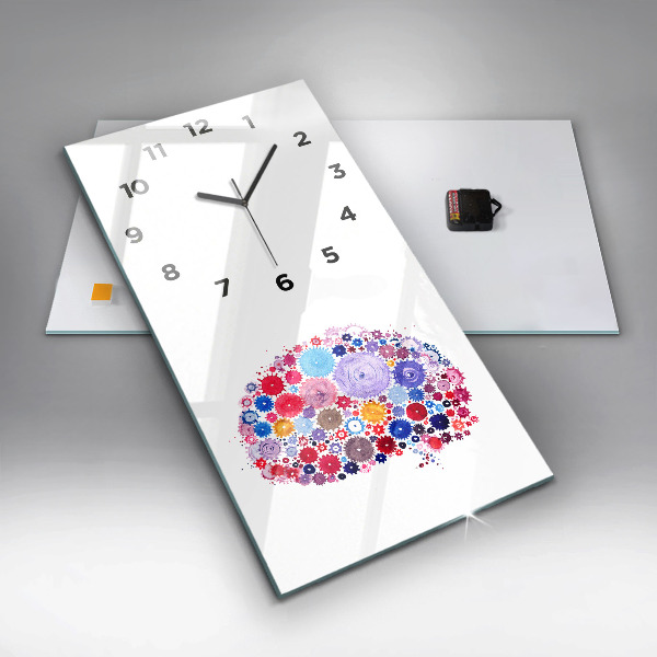 Modern vertical wall clock Colorful Abstract Illustration