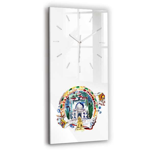 Modern vertical wall clock Buddha painting in the temple