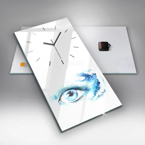 Modern vertical wall clock Sea Eye