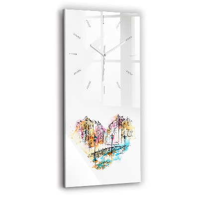 Modern vertical wall clock Painted Architecture