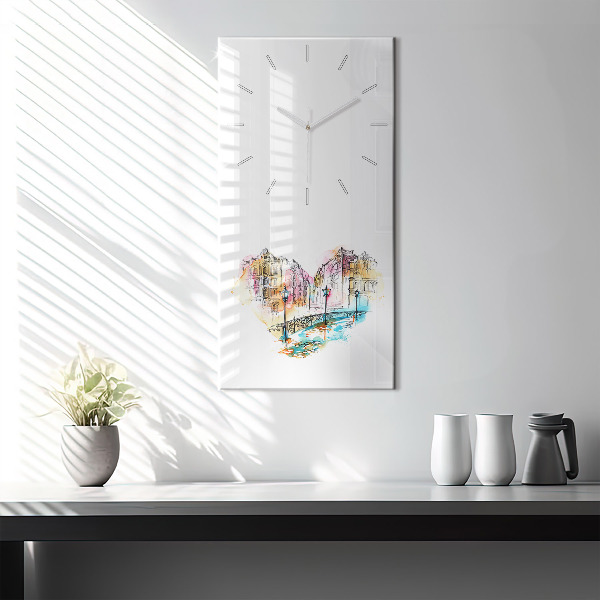 Modern vertical wall clock Painted Architecture
