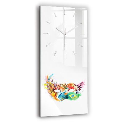 Modern vertical wall clock Culture - Brazilian flag