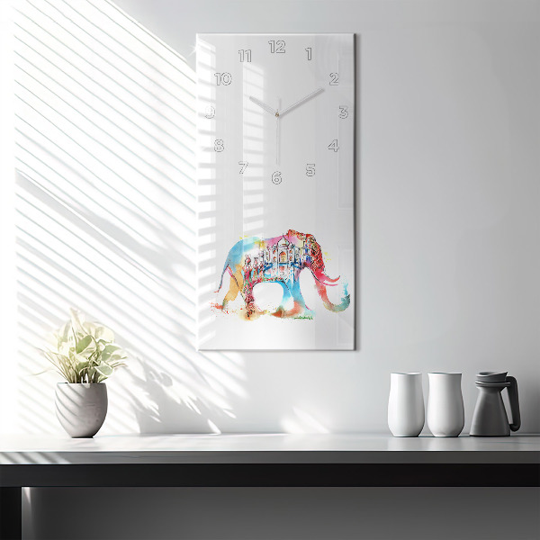 Modern vertical wall clock Indian Culture