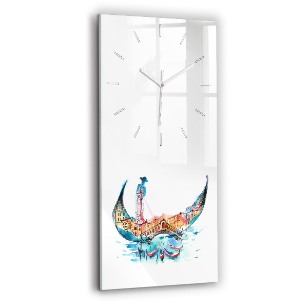 Modern vertical wall clock Italy - Venetian Gondola